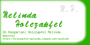 melinda holczapfel business card